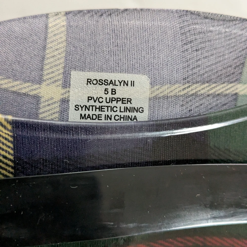 Lauren Ralph Lauren Rosslyn II Plaid Rain Boots Size 5